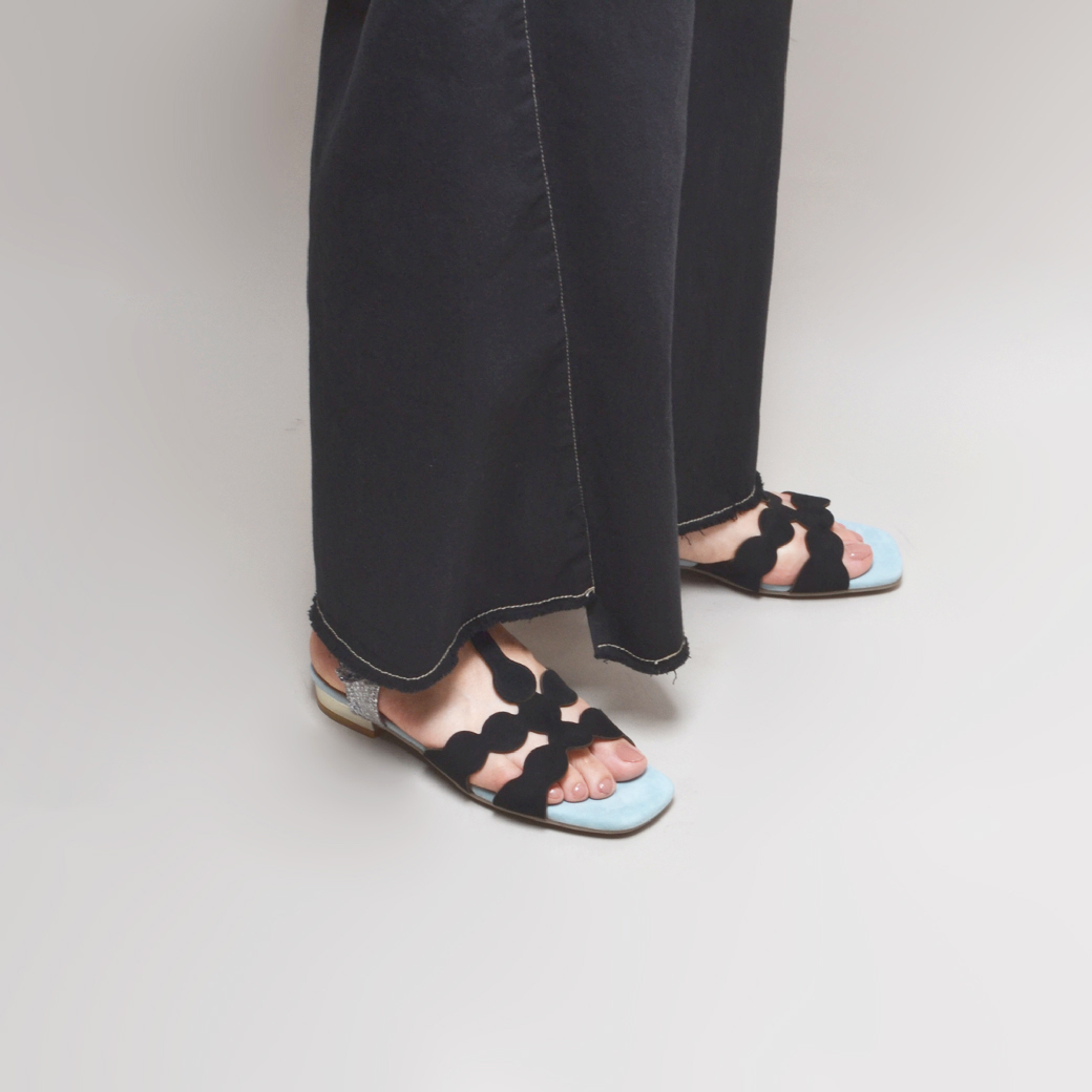 8611 黑巧克力波提 甜甜圈涼鞋