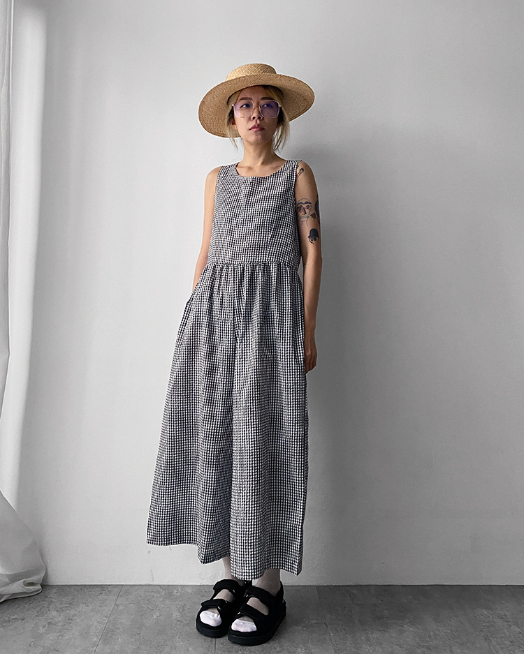 MFD-1803 格子連身褲