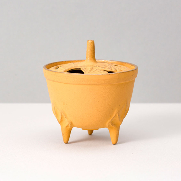 【岩鑄】銀杏 香爐-金色