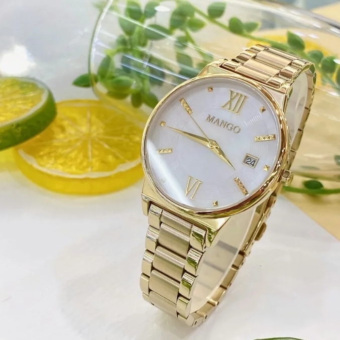 【MANGO】知性羅馬時刻 貝殼面金色女錶 MA6756L-GD 36mm 現代鐘錶
