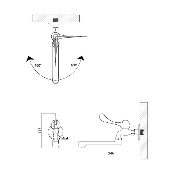 凱薩 陶瓷肘動自由栓 WL021CS