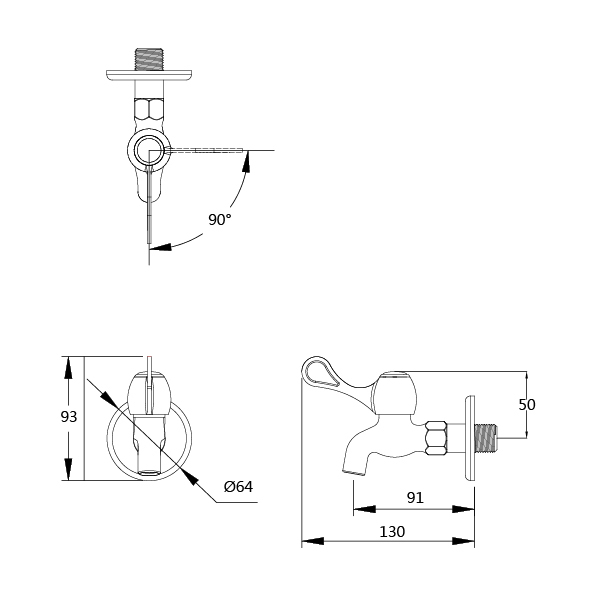 凱薩 陶瓷肘動長栓 W021CS