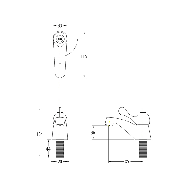 凱薩 陶瓷肘動立栓 B021CS