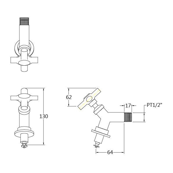 凱薩 高級長栓(洗衣機專用) W055