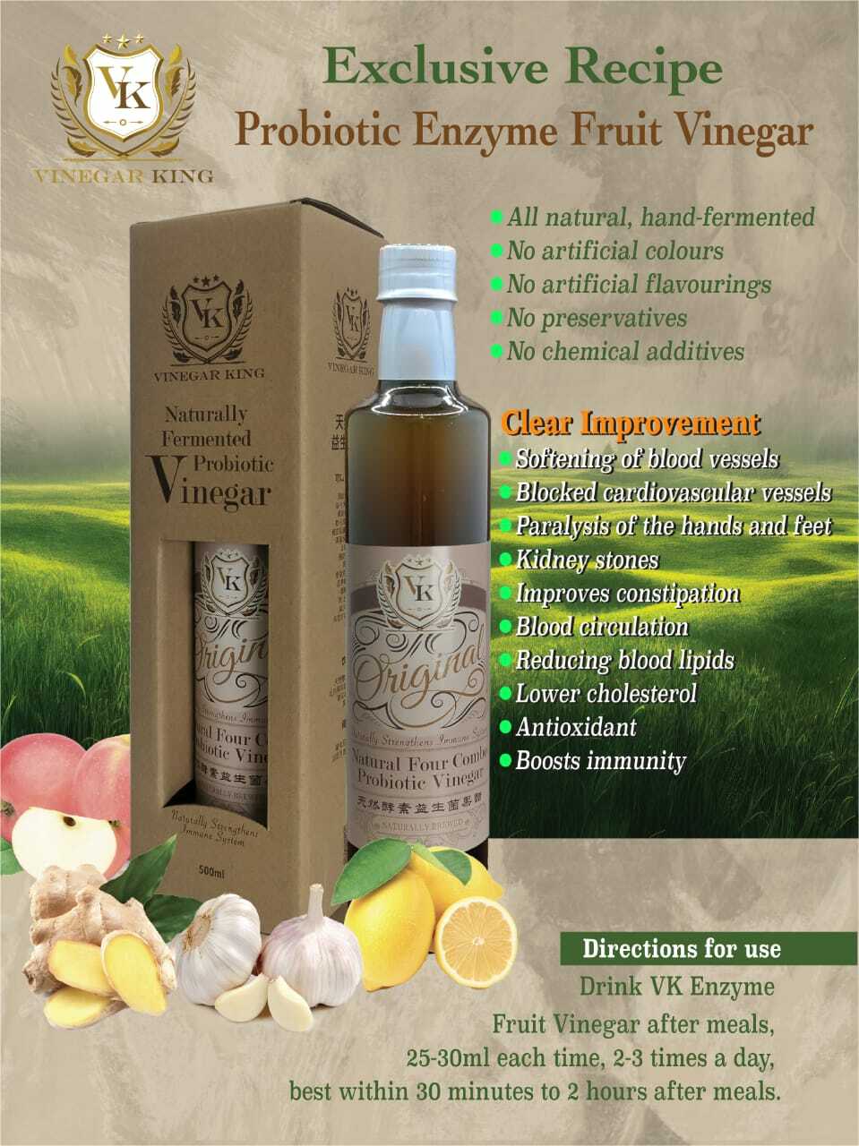 MK Exclusive RecipProbiotic Enzyme Fruit Vinegar (500ml