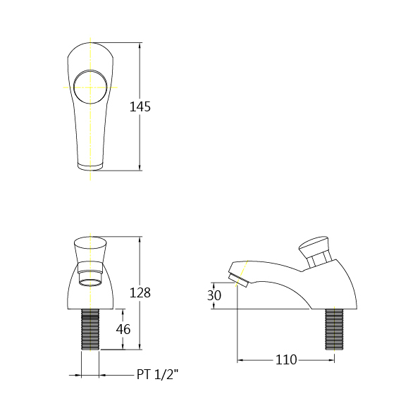 凱薩 自閉式龍頭(全配) B051