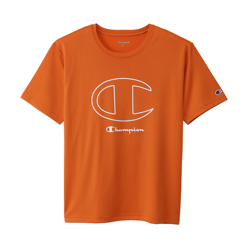 男款-SPORTS-經典Logo印花運動短袖TEE-橘色（C3-XS301-840）