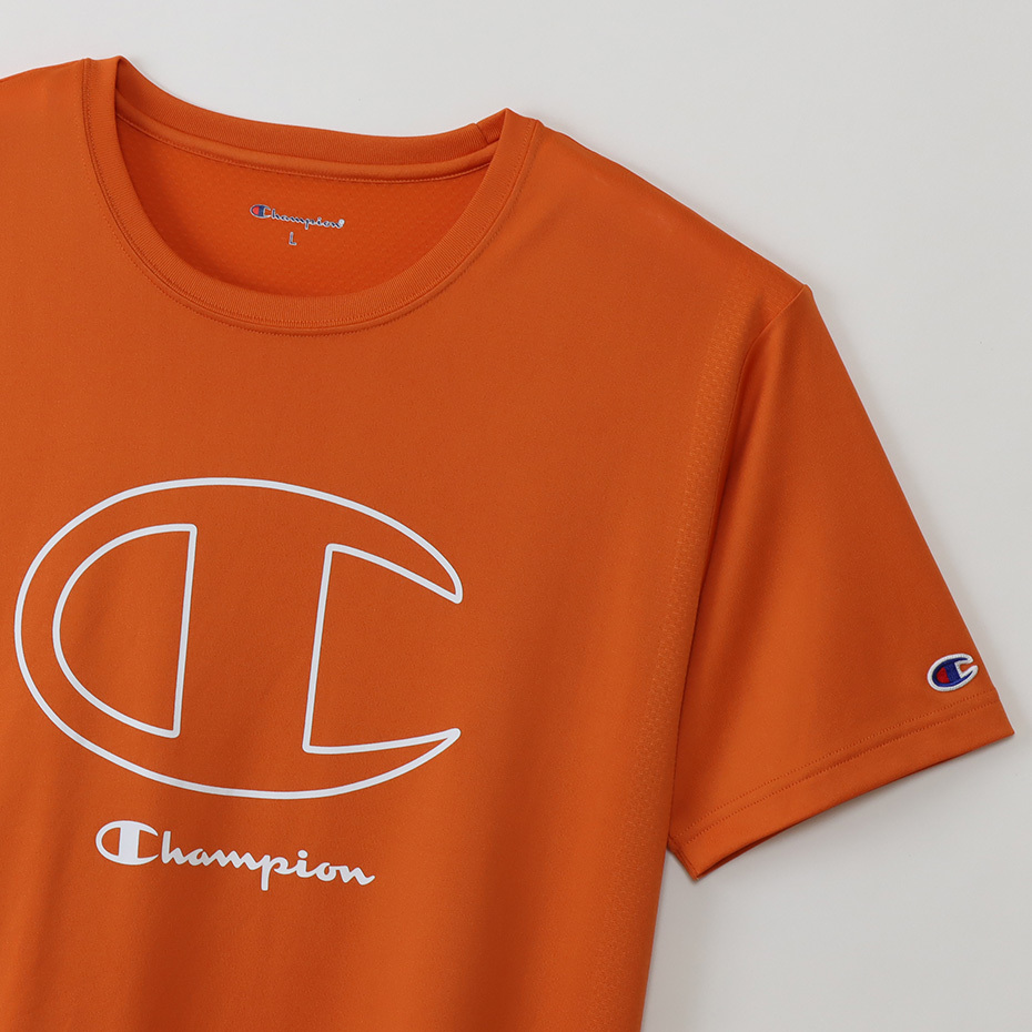 男款-SPORTS-經典Logo印花運動短袖TEE-橘色（C3-XS301-840）