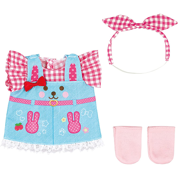 《 日本小美樂 》兔子格紋吊帶裙