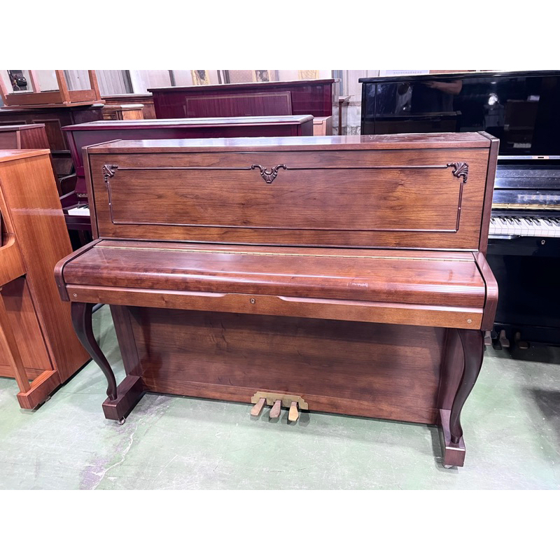 優選 韓國原裝 YOUNG CHANG 原木 彎腳 雕花 小型鋼琴 中古鋼琴 二手鋼琴 漢麟樂器 鋼琴店 現貨百台