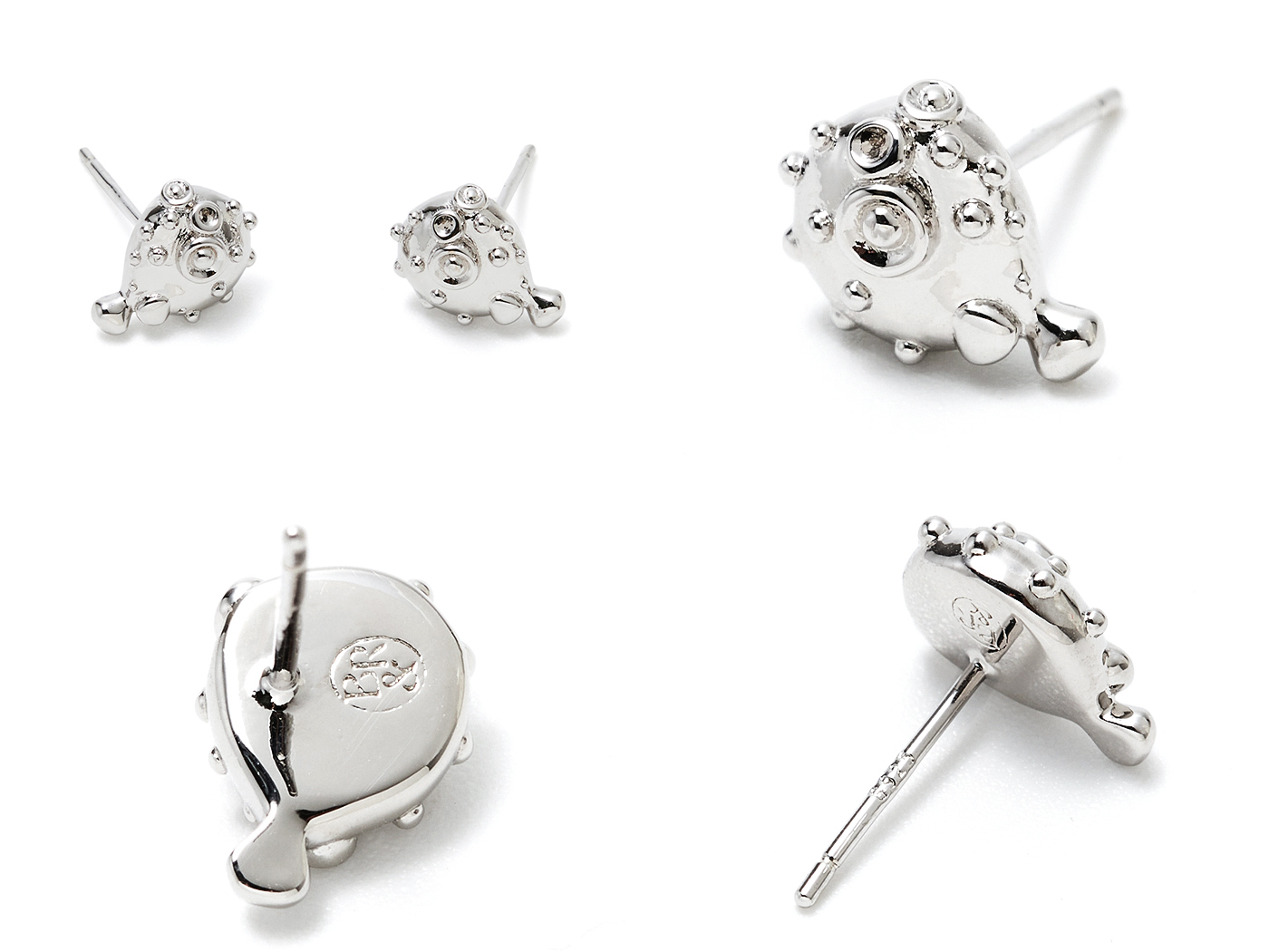 平價飾品,銀針,河豚,耳環