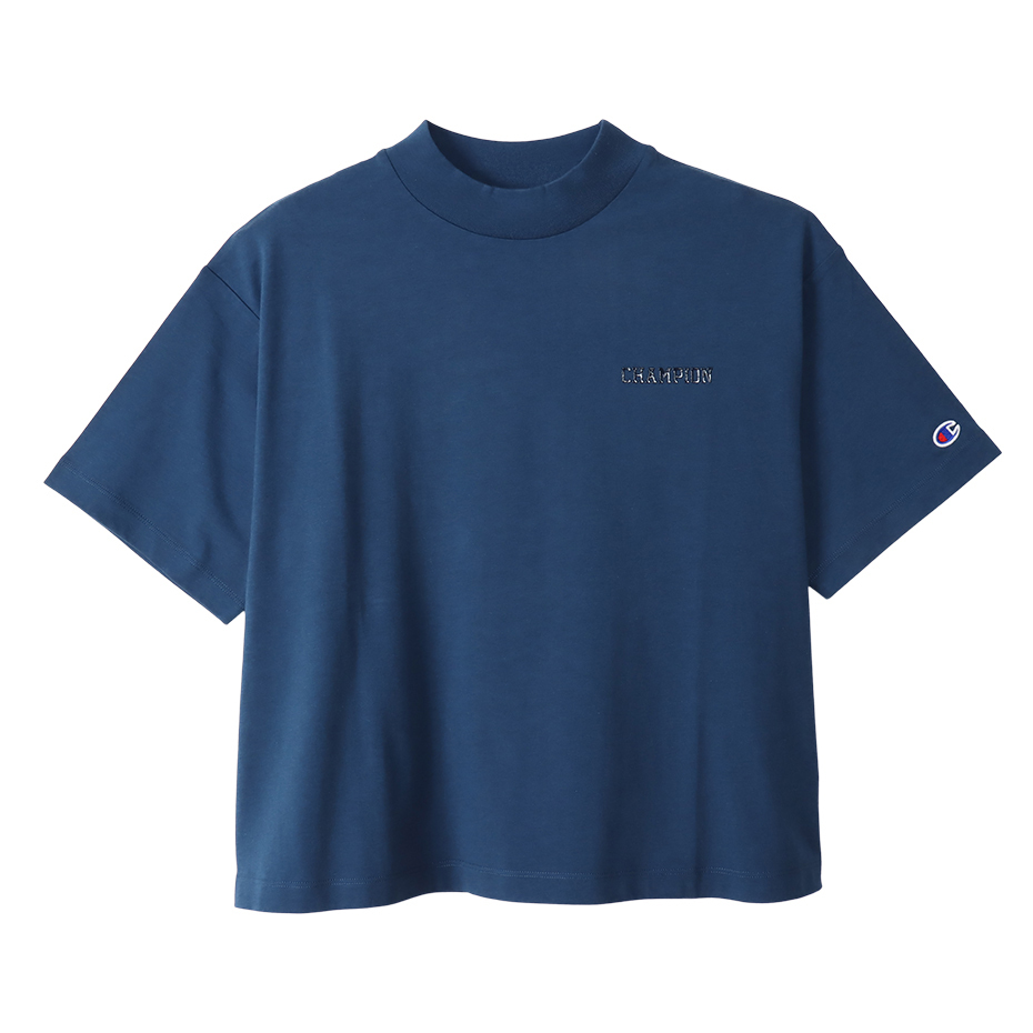 女款-CASUAL 寬鬆Logo短Tee-深藍色（CW-X309-370）