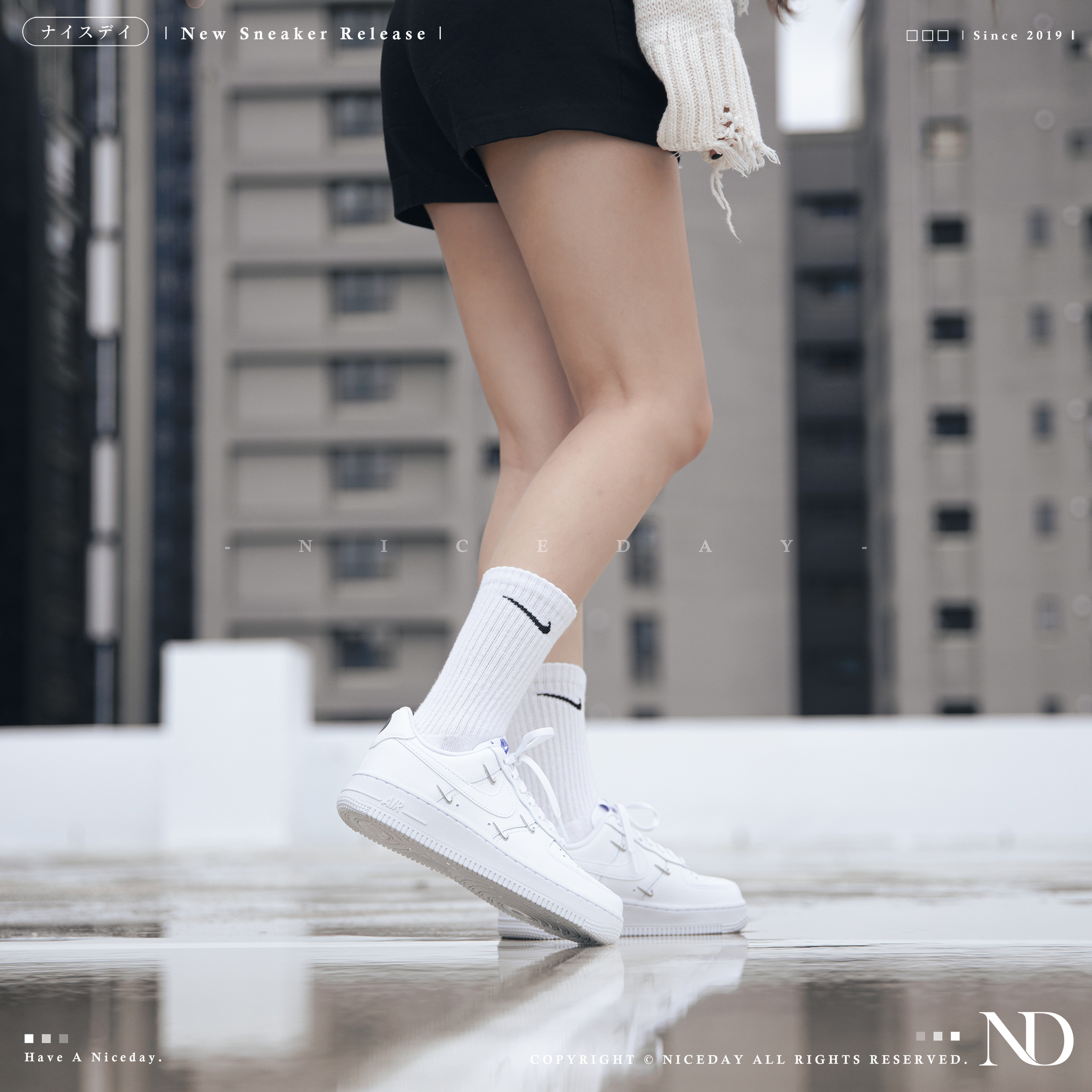 NICEDAY 代購 Nike Air Force 1 銀勾 泫雅 女款 白銀 小勾 CT1990-100