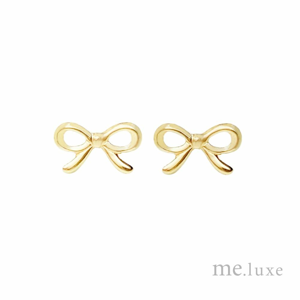 【me.luxe】K10簍空蝴蝶結耳環