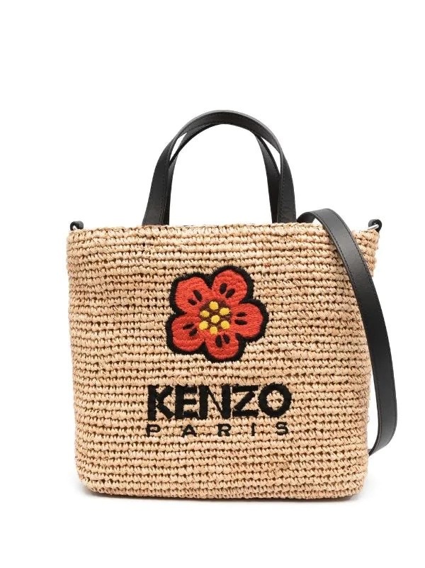 Kenzo Boke Flower 草编手提包