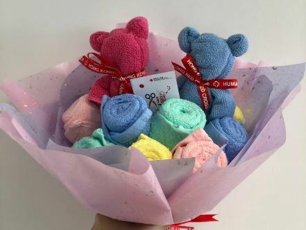 人道工房 - 毛巾熊花束