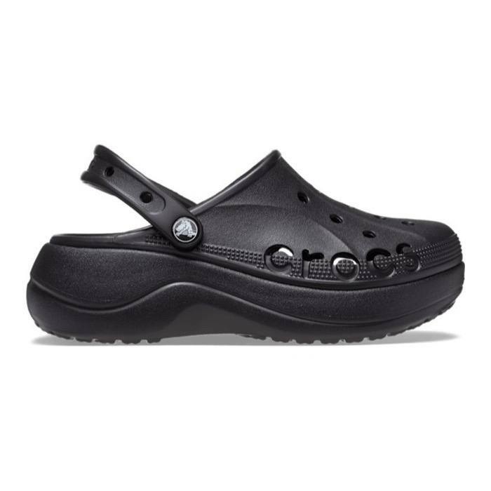 Crocs Baya Platform Clogs Black