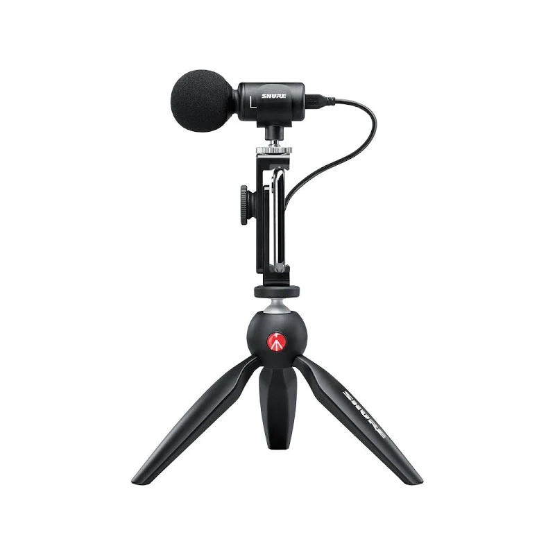 SHURE MOTIV MV88+麥克風+Manfrotto 腳架