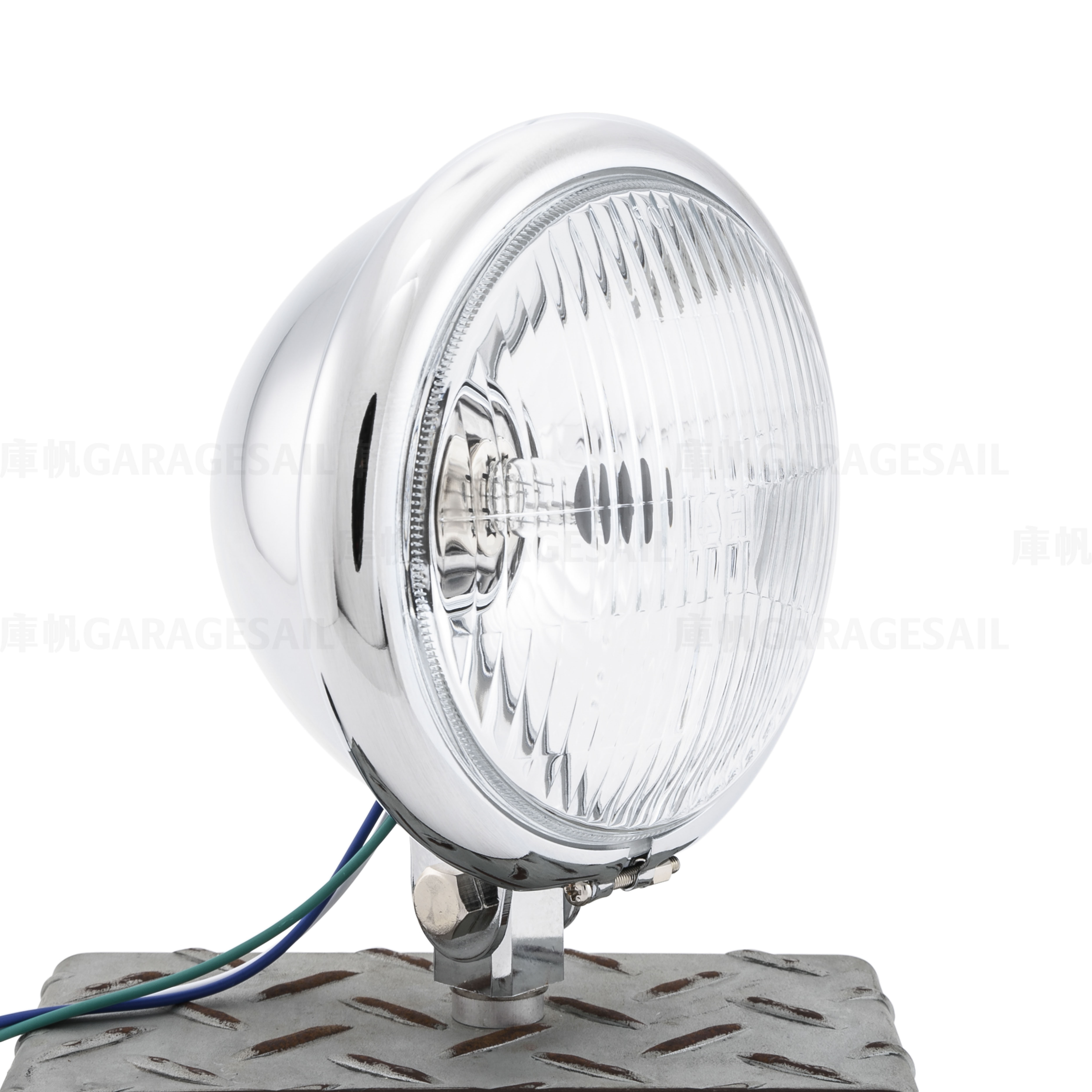 5.75吋圓 下鎖式 大燈 - 電鍍銀