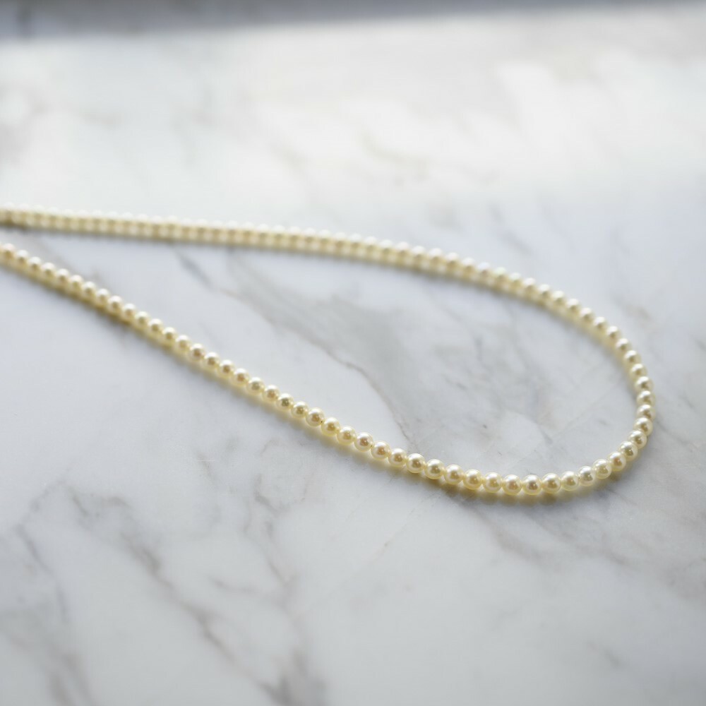 3-3.5mm Baby Akoya Necklace with Japan Cert