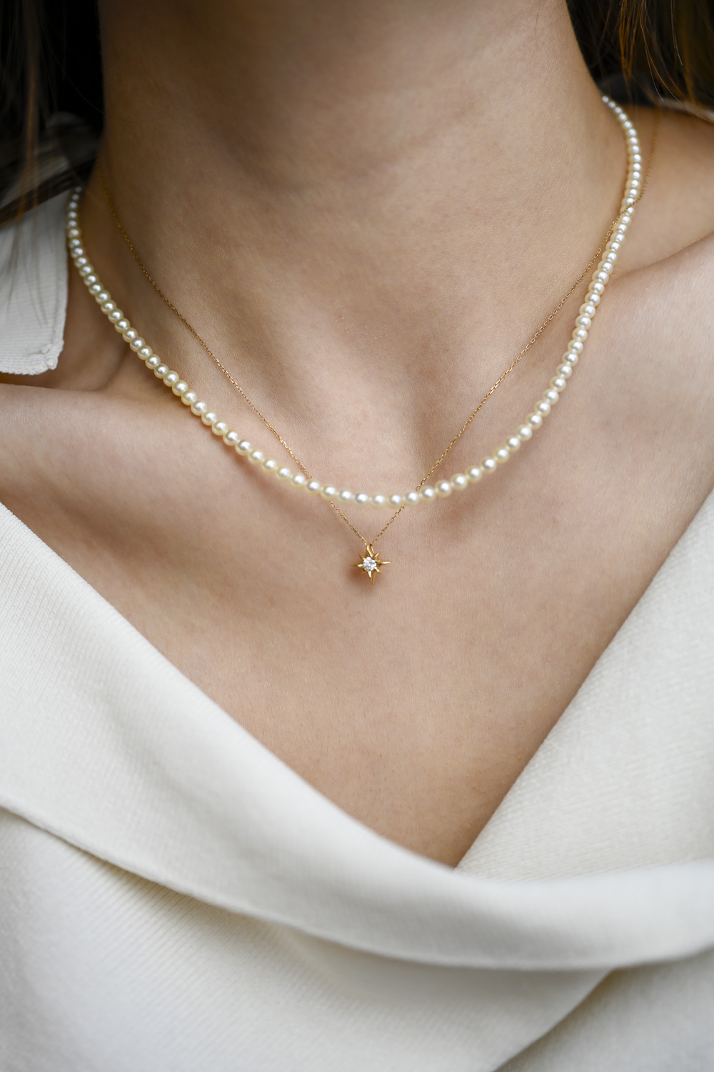 3-3.5mm Baby Akoya Necklace with Japan Cert