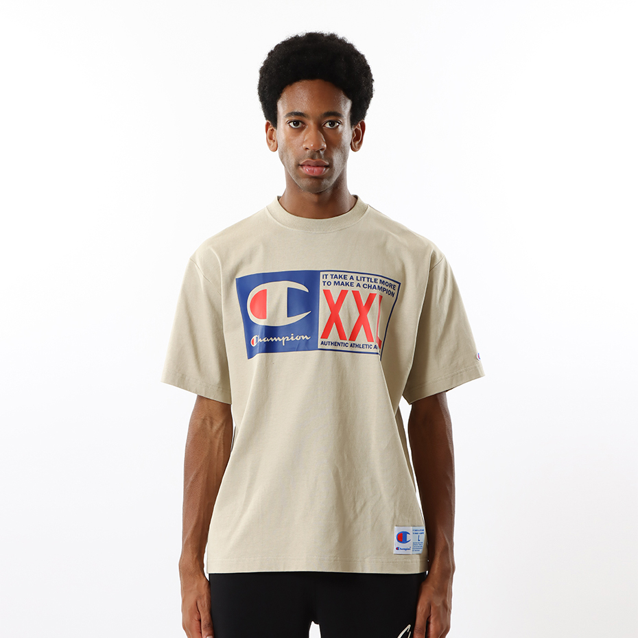 男款-ACTION STYLE系列-美式休閒經典印花短袖TEE-米色（C3-X326-782）