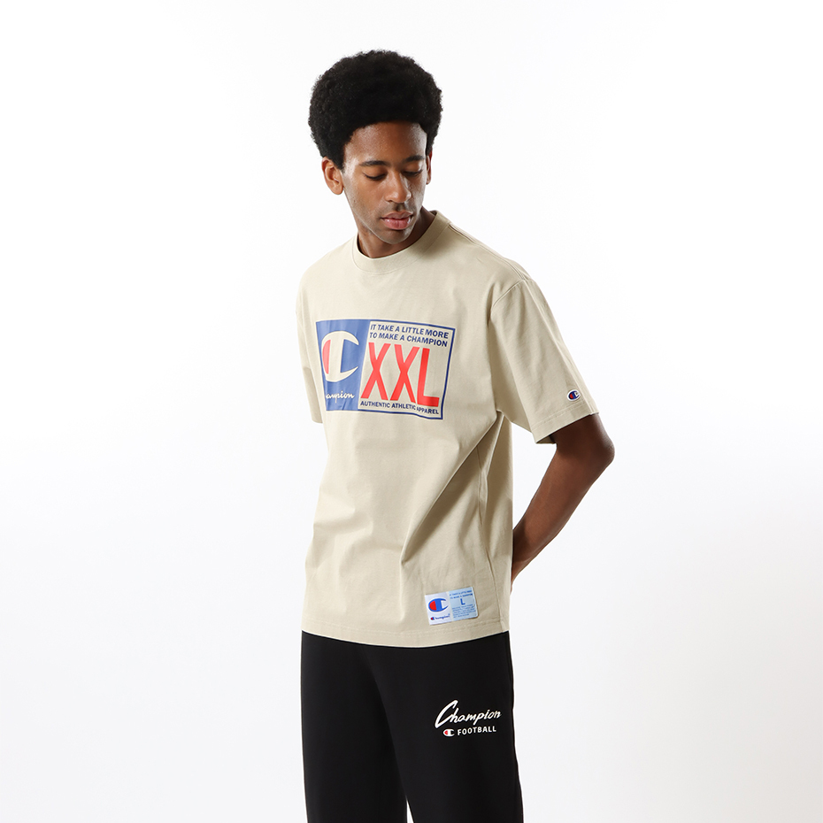 男款-ACTION STYLE系列-美式休閒經典印花短袖TEE-米色（C3-X326-782）