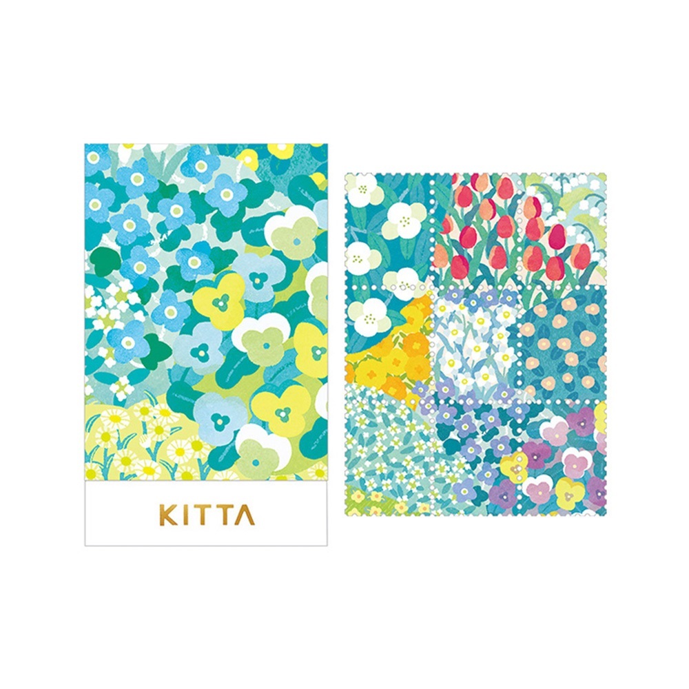 KITTA隨身攜帶和紙膠帶 郵票貼紙_花園(KITP007)