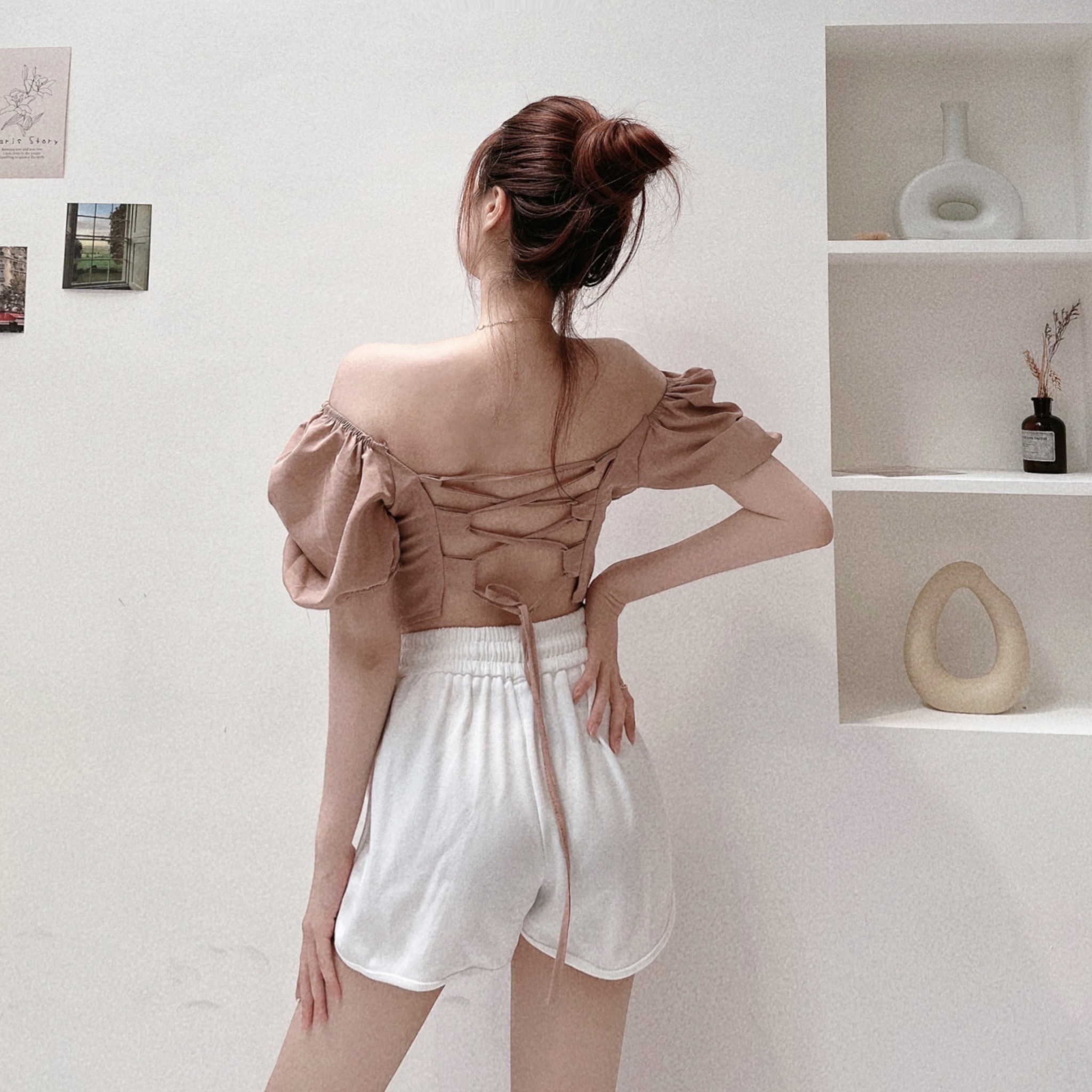 赫本公主後綁美背上衣/三色