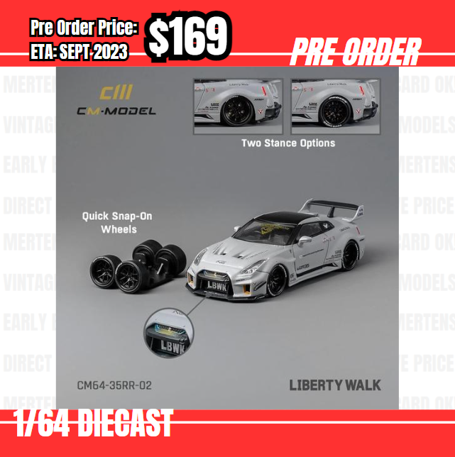PO-$169 * CM Model * 1:64 Nissan Super Silhouette 35GT-RR Matt Grey [13/07]