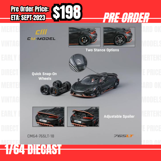 PO-$198 * CM Model * 1:64 McLaren 765LT Full Carbon with Orange [13/07]