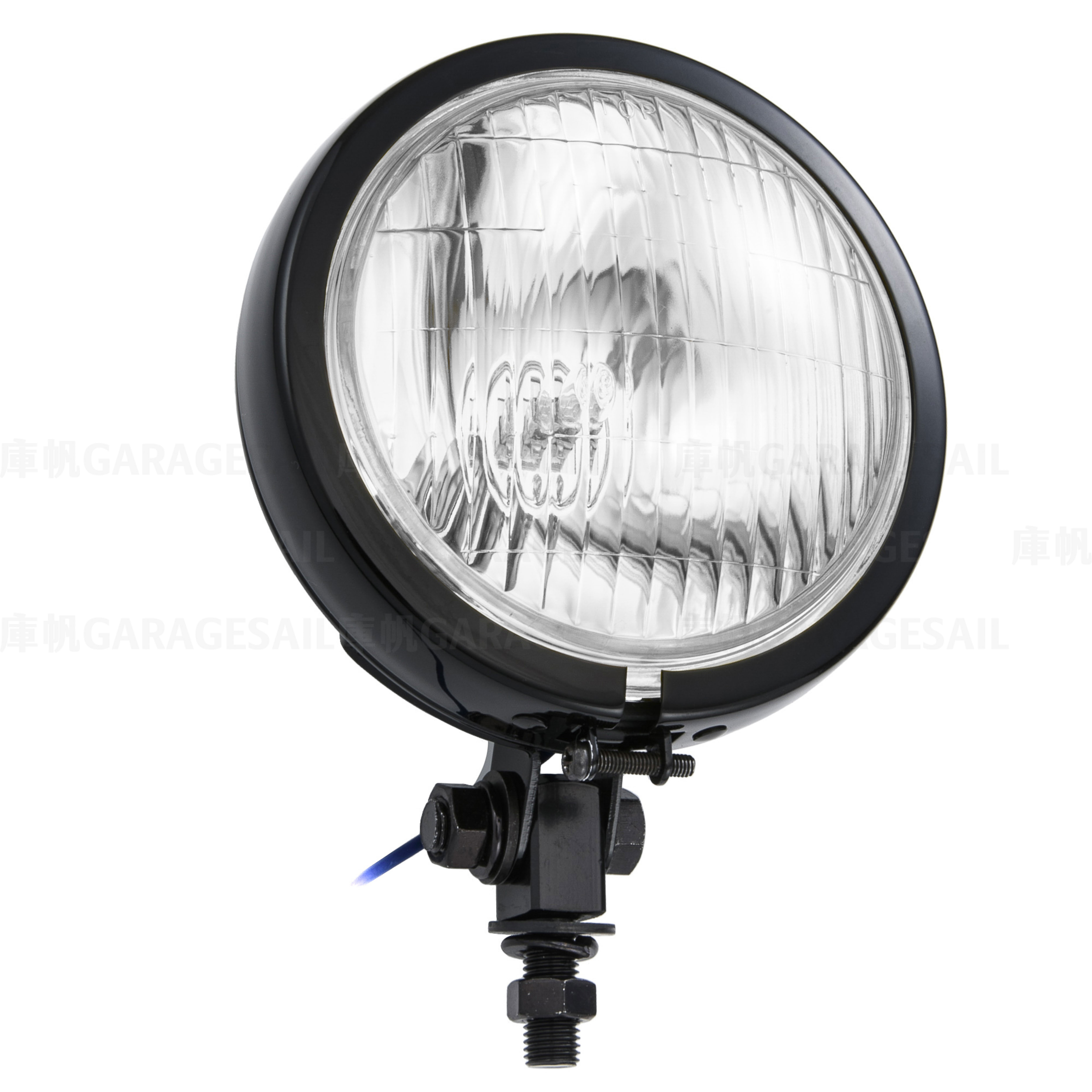 4.5吋圓 薄型 下鎖式 大燈 亮黑