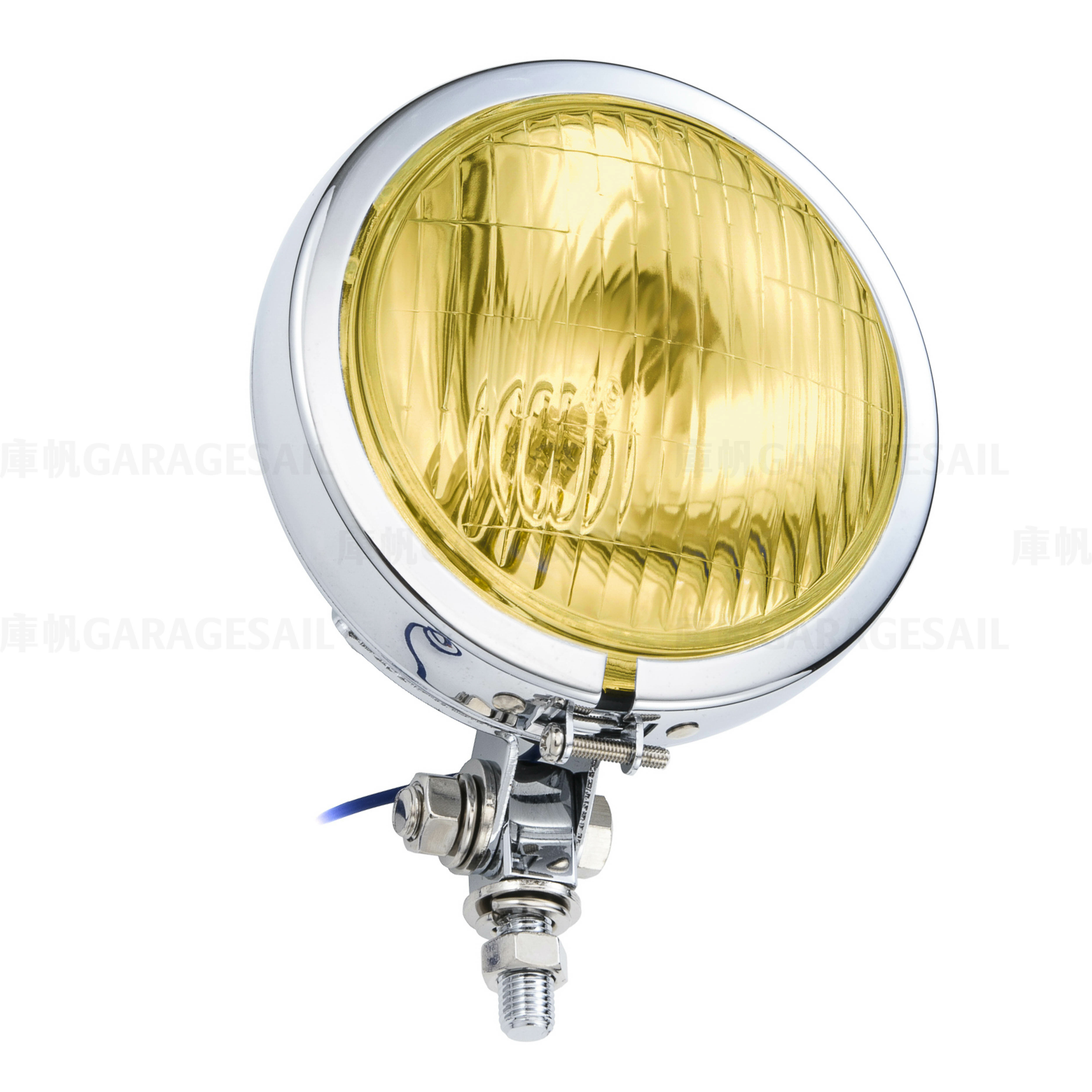 4.5吋圓 薄型 下鎖式 大燈 電鍍銀