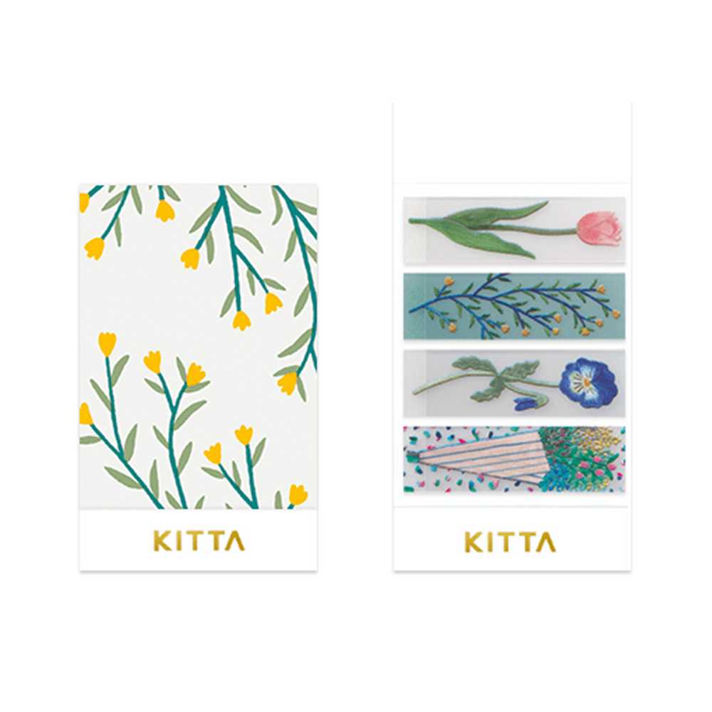 KITTA隨身攜帶和紙膠帶 Clear透明_花朵(東出桂奈設計款)(KITT009)