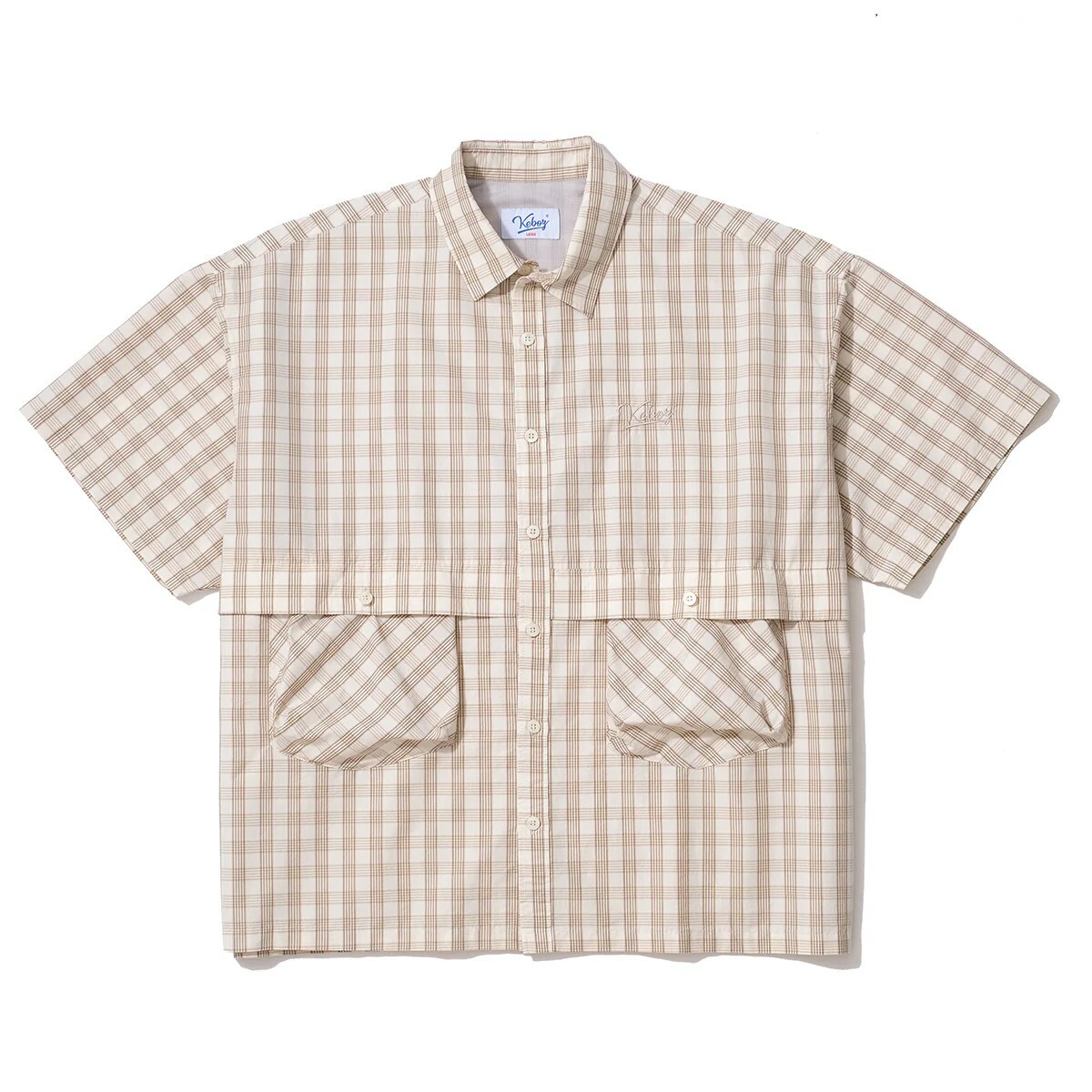 KEBOZ - CHECK S/S BALL SHIRT / 2COLORS