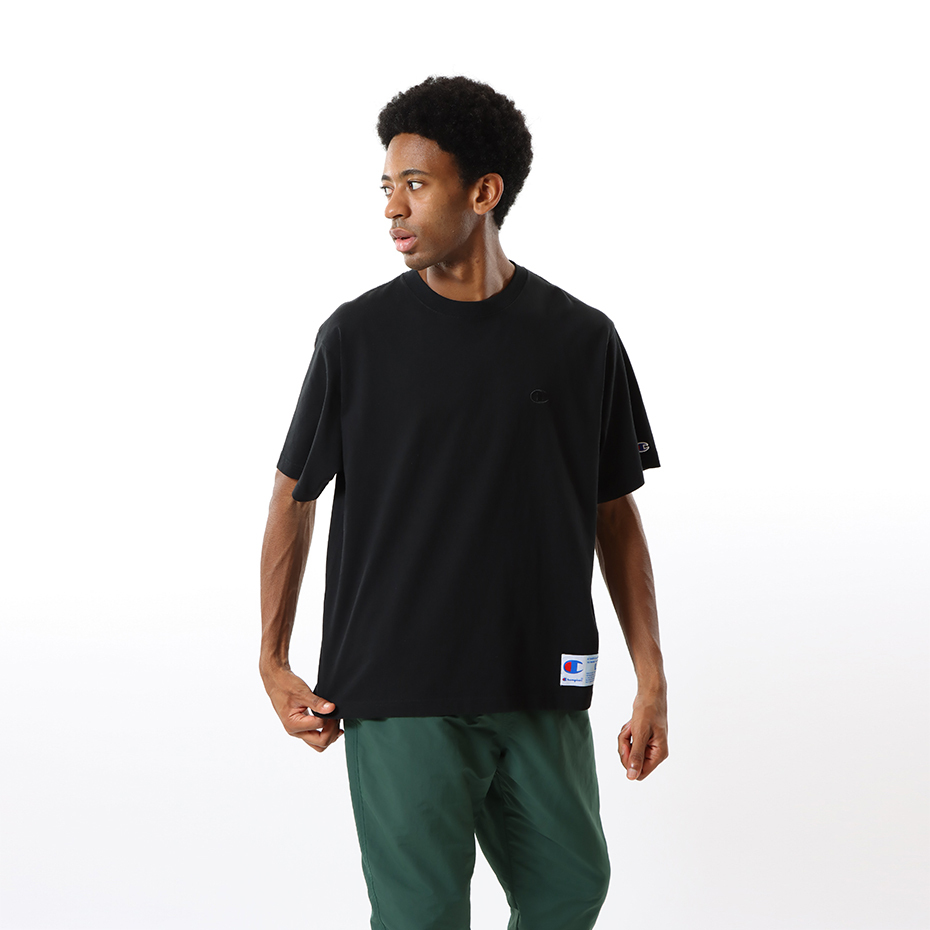 男款-ACTION STYLE 厚磅純色寬版短TEE-黑色（C3-V331-090）