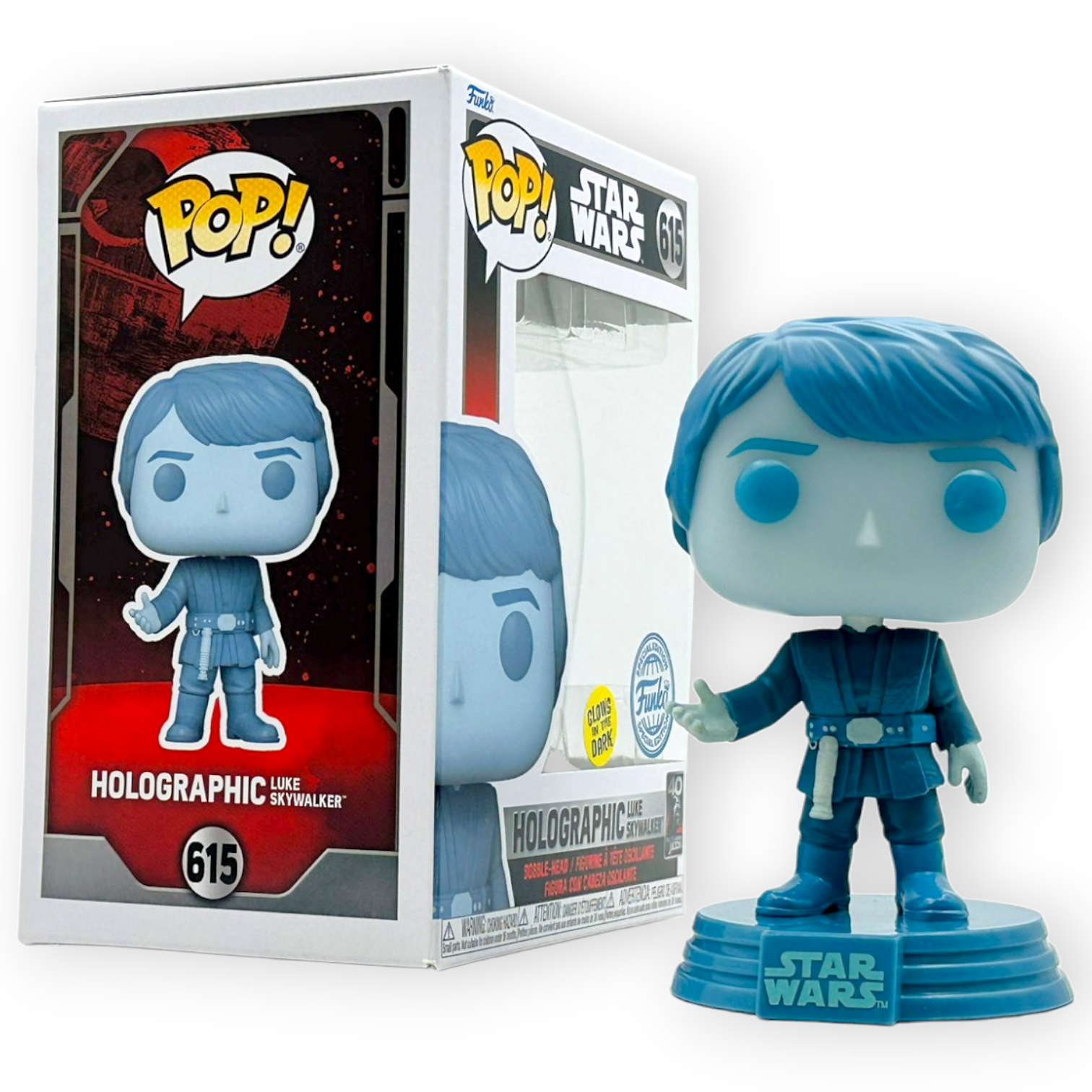 FUNKO POP<星球大戰StarWars>天行者_全息投影(夜光版)-NO.615