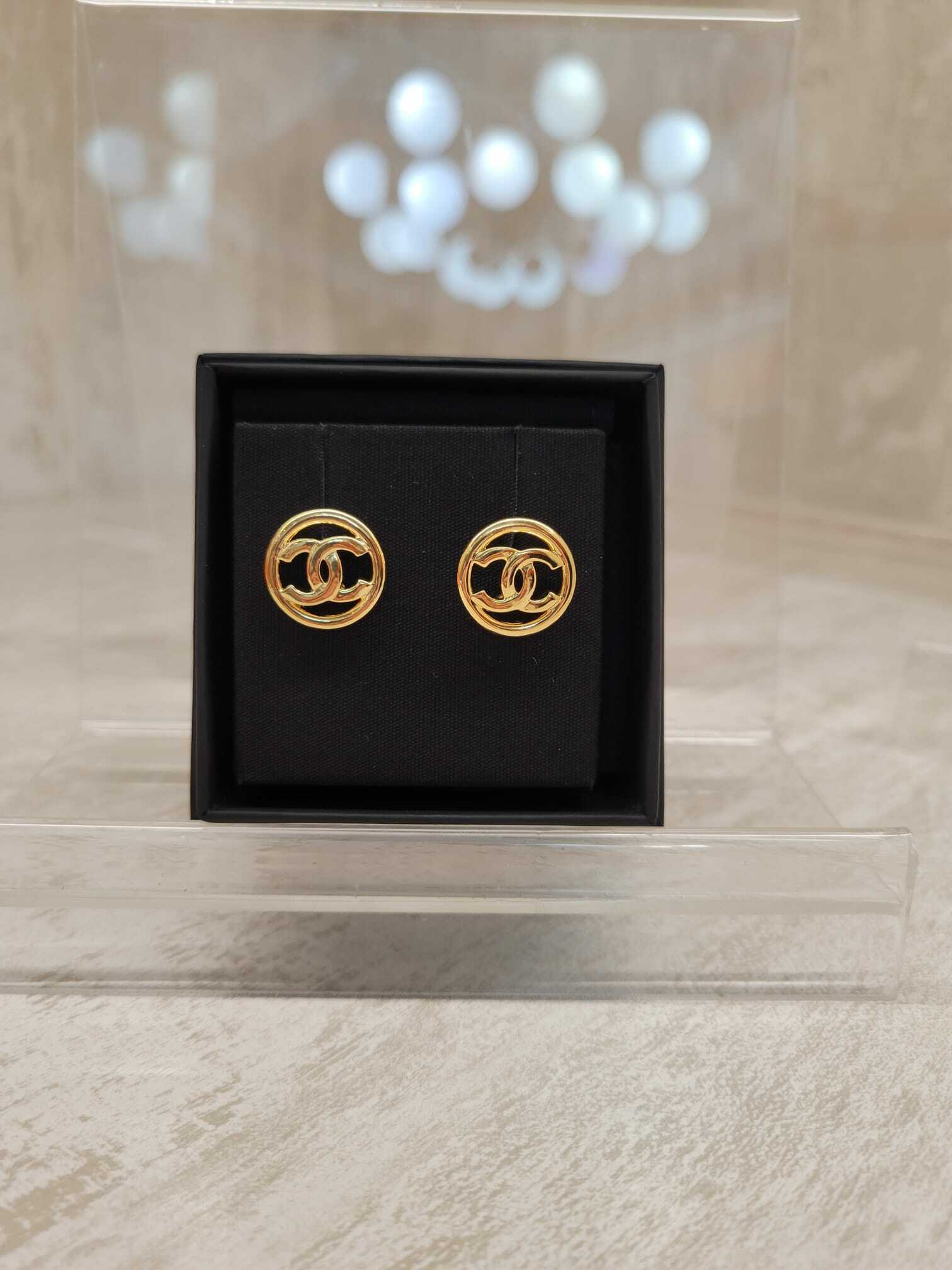 Chanel ABB462 金色圓形耳環