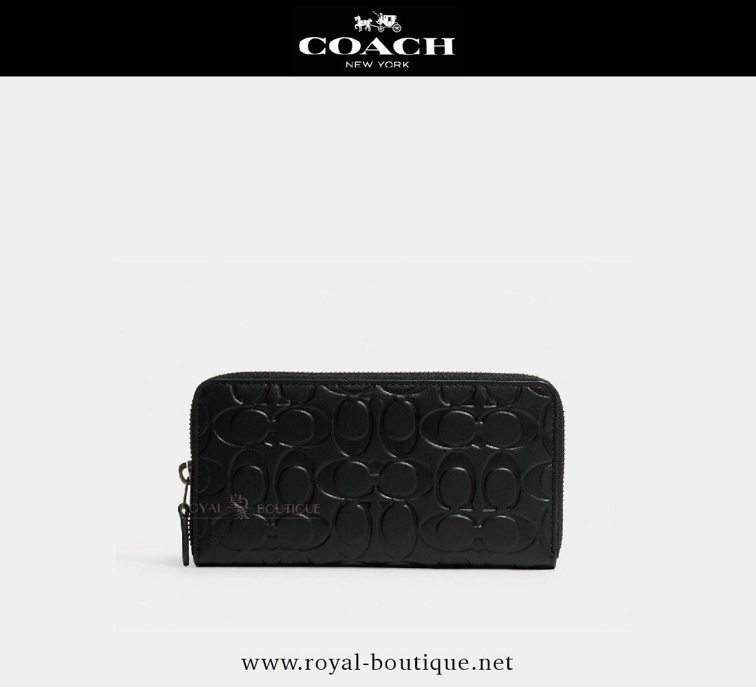 COACH   新款經典滿版浮雕款長夾