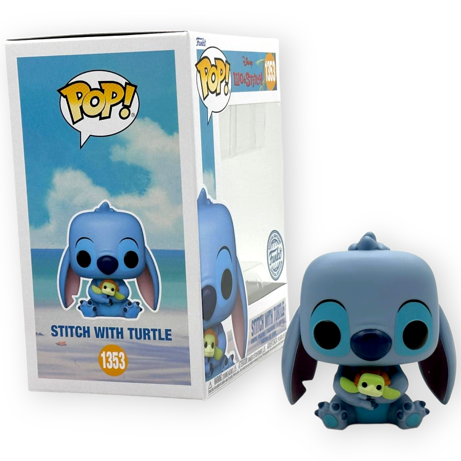 FUNKO POP<扮嘢小魔星>史迪仔(抱海龜)-No.1353