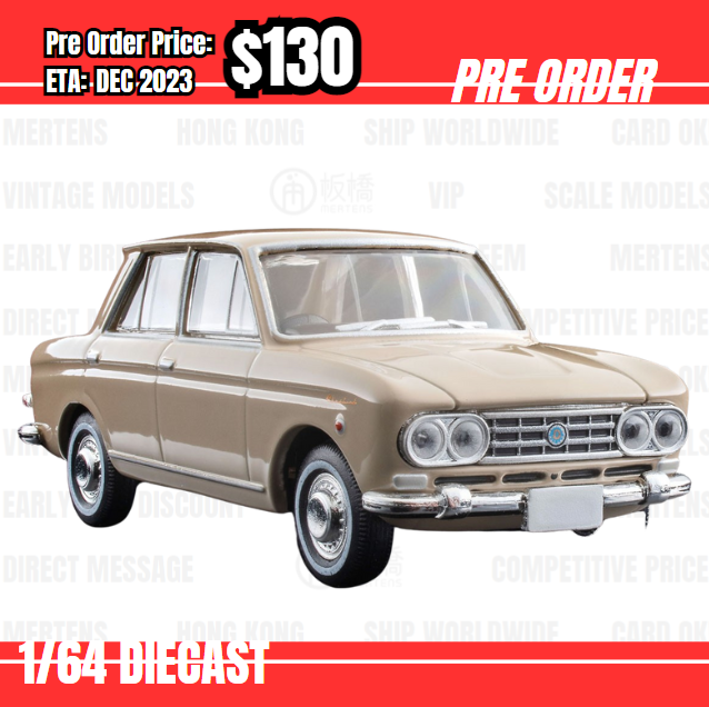 PO-$130 * Tomytec * 1:64 LV-65d Datsun Bluebird 1200 DX Beige 1963  [13/07]