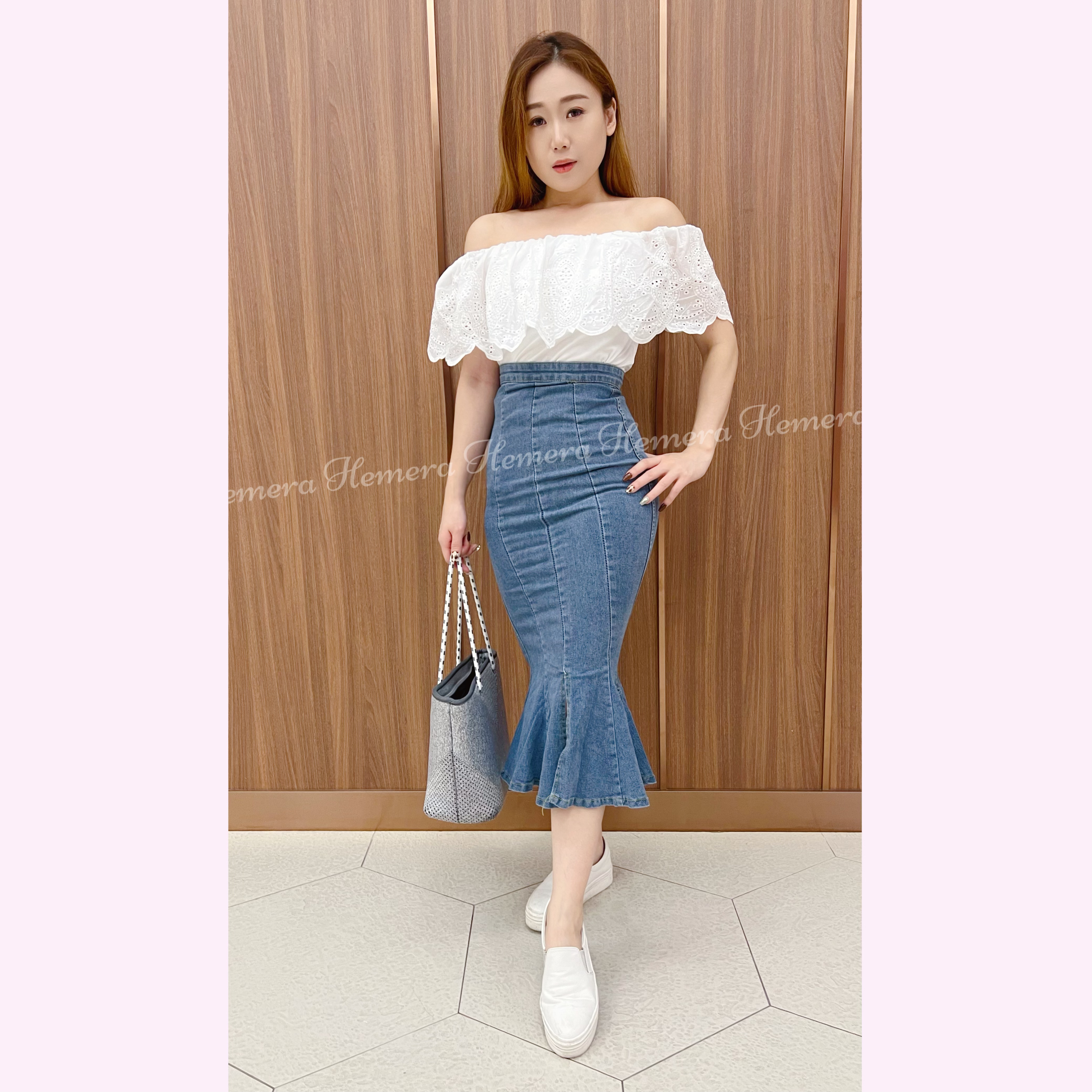 TP23S0735 LACE一字膊棉質上身