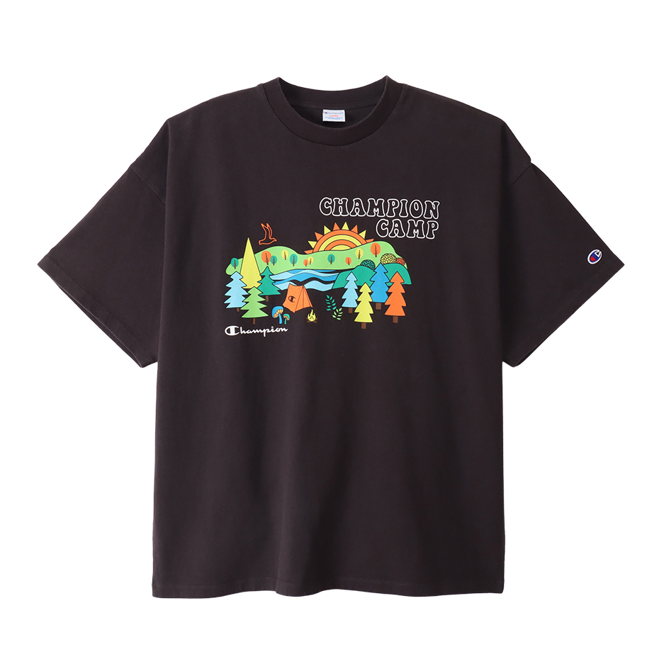 男款-CASUAL 美式復古印花短袖TEE-黑色（C3-X306-090）