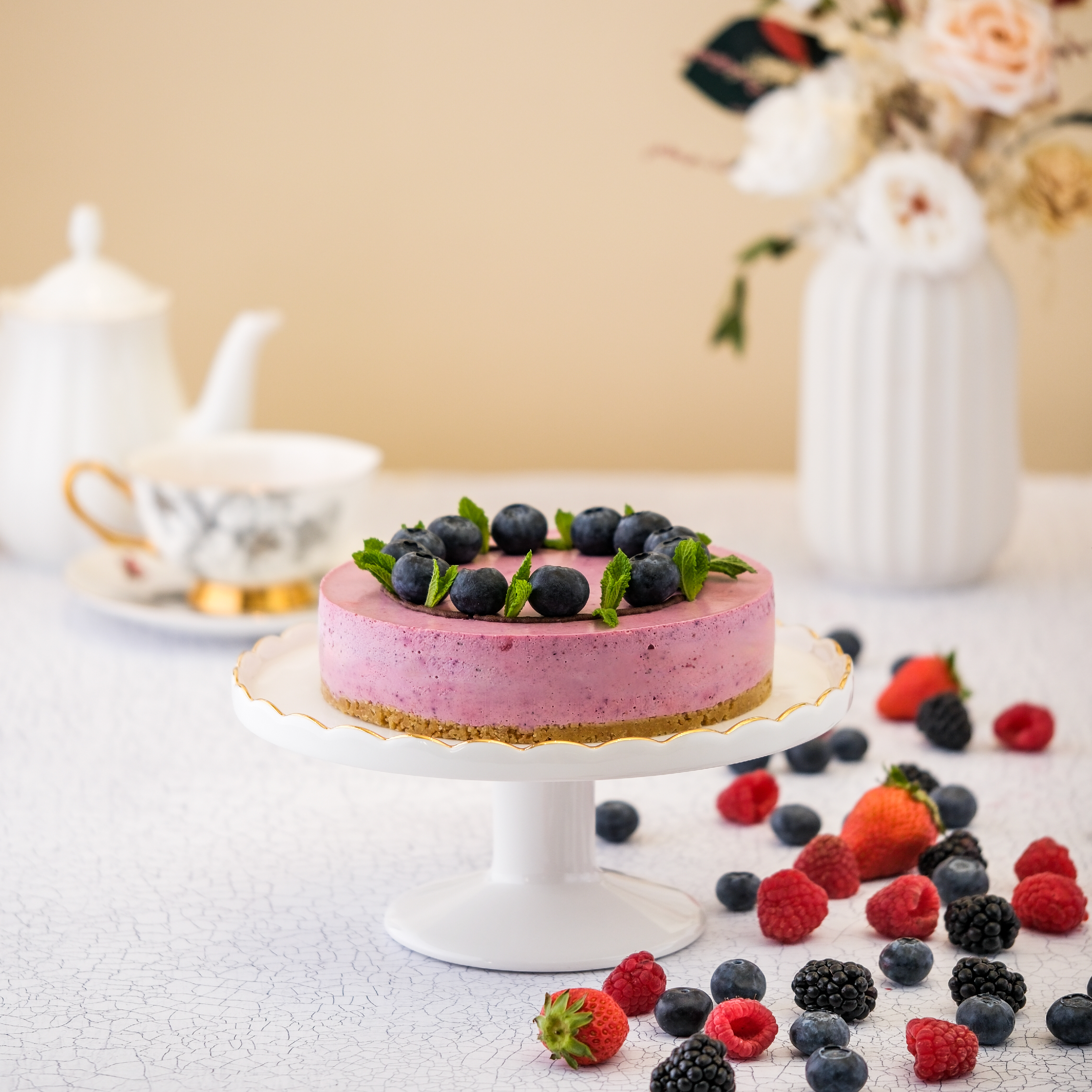SuperBerry Greek Yogurt Cheese Cake