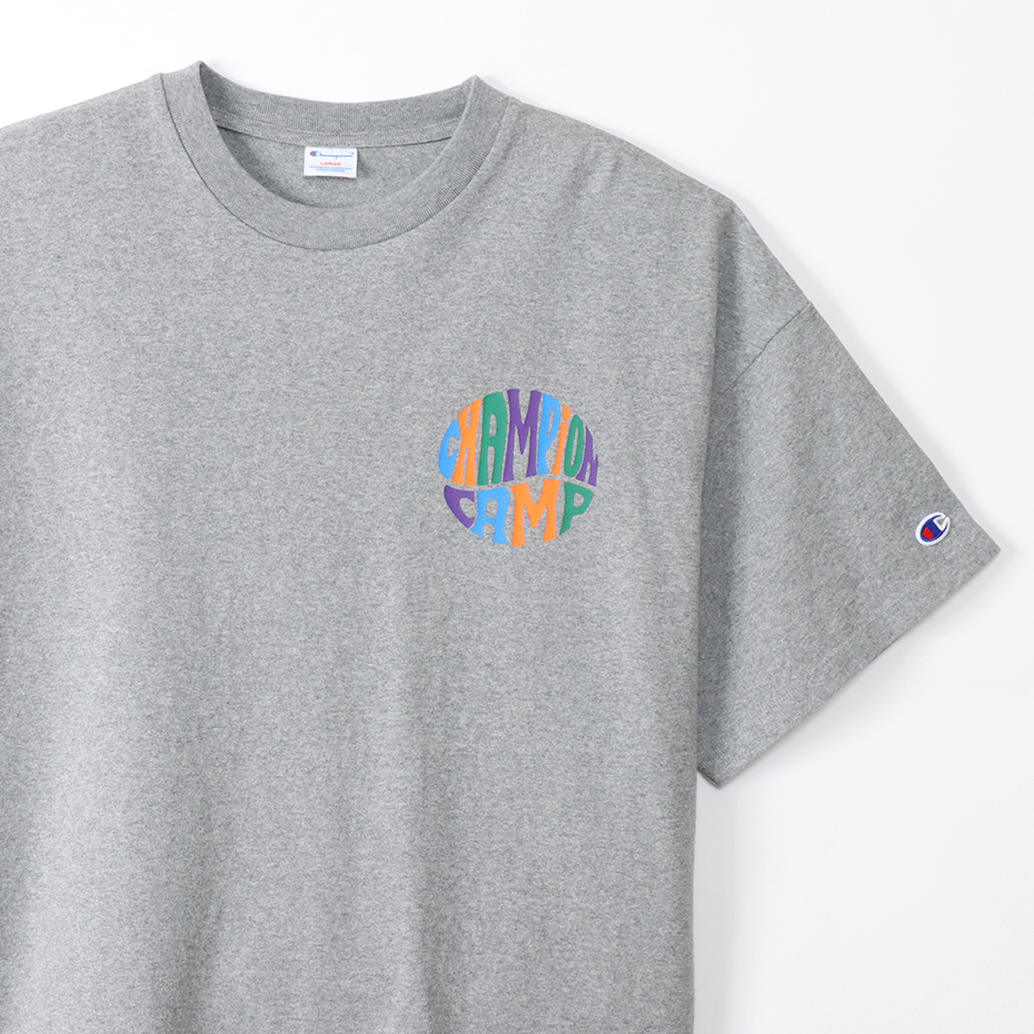 男款-CASUAL 美式復古印花短袖TEE-灰色（C3-X307-070）