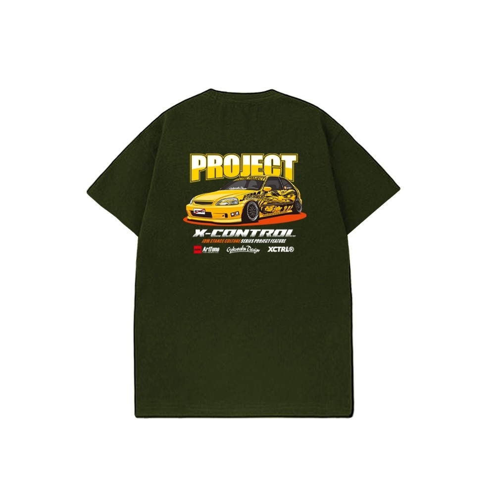 XCTRL x Gokuraku 極楽聯名JDM-B計畫短T-軍綠