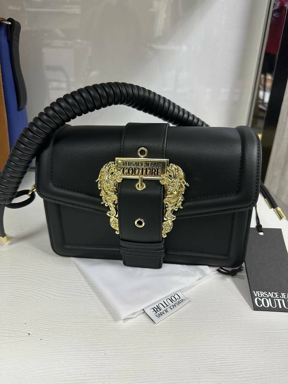 [S] VERSACE COUTURE 74VA4BF1 ZS585 899 COUTURE 01 SKETCH SOFT PU BAG,BLACK, 8052019130720 (SVC43)