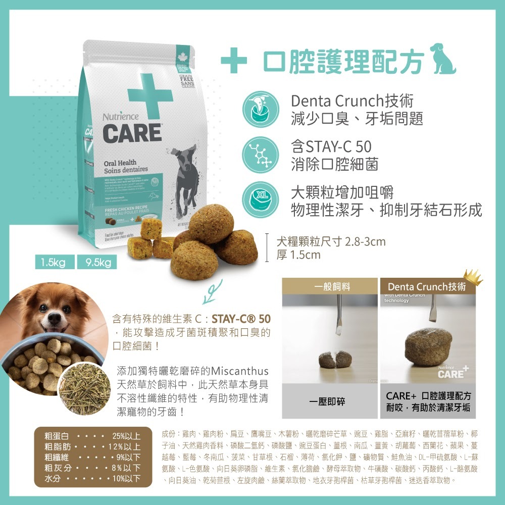 Nutrience CARE Oral Health for Dogs 3.3lb