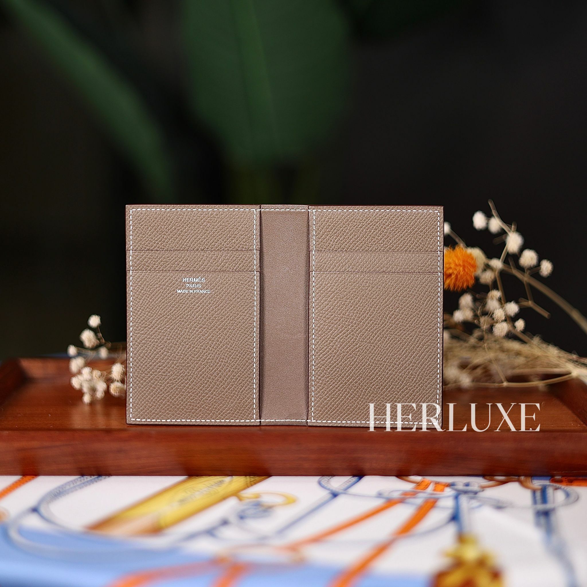 MC2 euclide 4CC card holder 18 etoupe