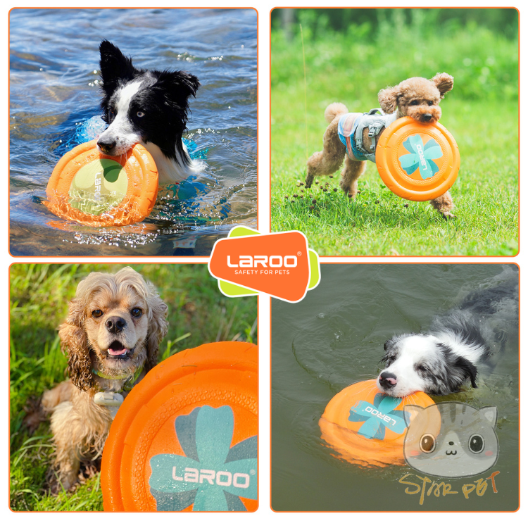 Laroo Dog Flying Discs-Sonic Frissbee (Orange/Green)